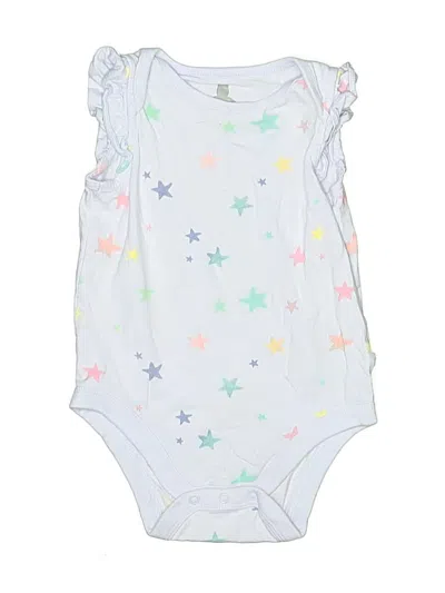 Pre-owned Baby Gap Babies' Short Sleeve Onesie In White