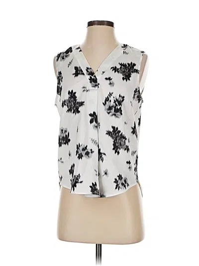 Pre-owned Ann Taylor Sleeveless Blouse In White