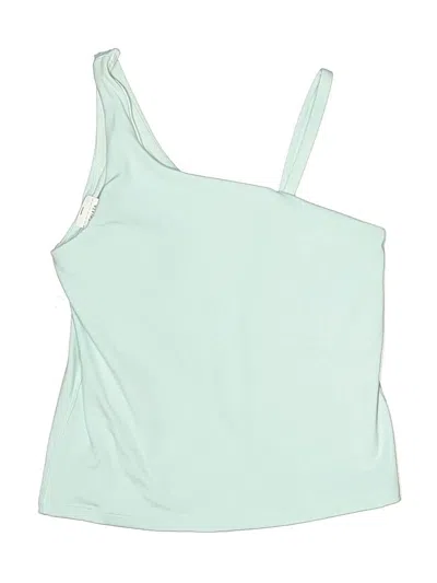 Pre-owned Athleta Girl Kids' Tank Top Green One Shoulder Neckline Tops