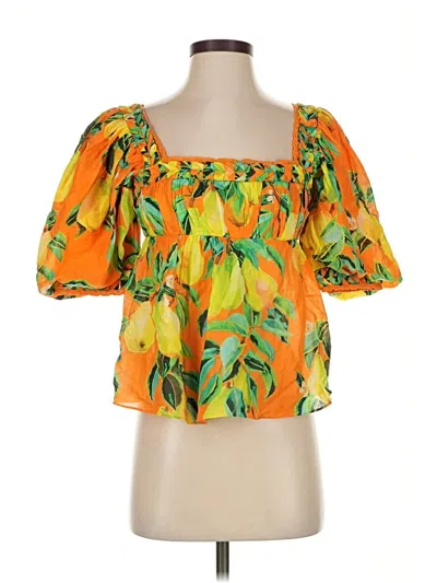 Farm Rio Short Sleeve Blouse In Multi