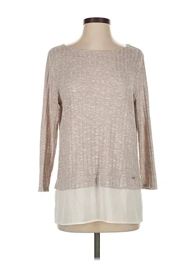 Pre-owned Ivanka Trump 3/4 Sleeve T-shirt In Brown