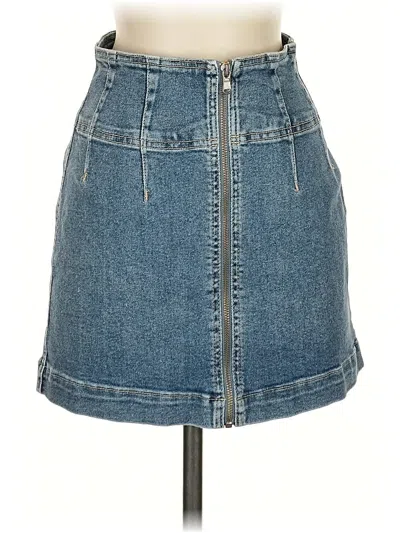 Pre-owned We The Free Denim Skirt In Blue