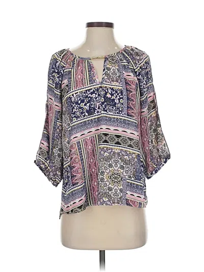 Pre-owned Bcx 3/4 Sleeve Blouse In Purple