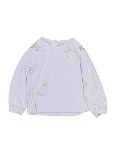 Pre-owned Crewcuts Kids' Long Sleeve Top Silver Crew Neck Tops