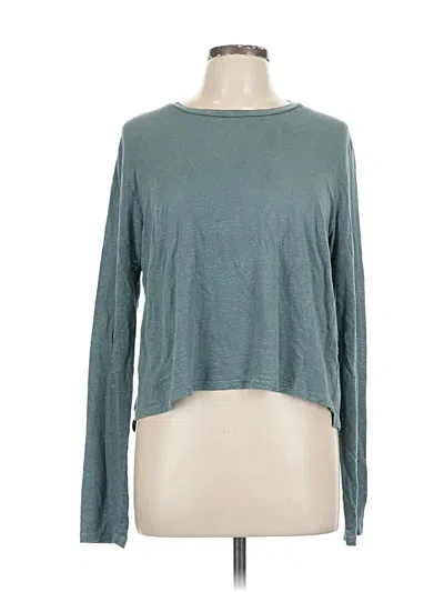 Pre-owned Velvet By Graham & Spencer Long Sleeve T-shirt In Blue