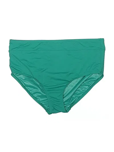 Pre-owned Lands' End Swimsuit Bottoms In Green