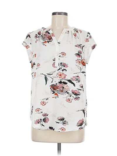 Pre-owned Fun2fun Short Sleeve Blouse In White