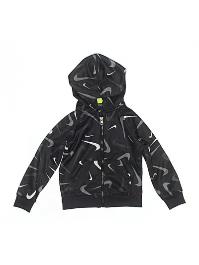 Pre-owned Nike Kids' Zip Up Hoodie In Black