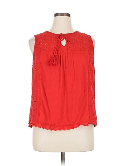 Pre-owned Knox Rose Sleeveless Blouse In Red