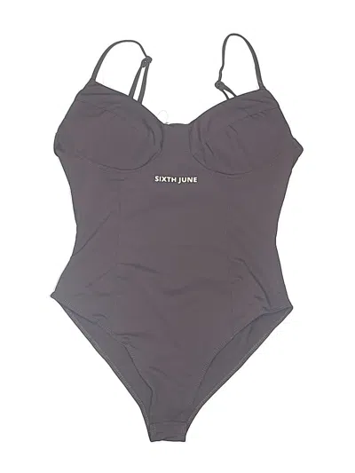 Pre-owned Sixth June One Piece Swimsuit In Gray