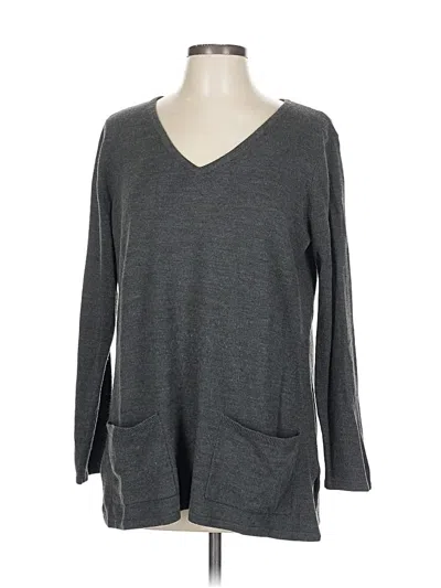 Pre-owned New York And Company Pullover Sweater In Gray