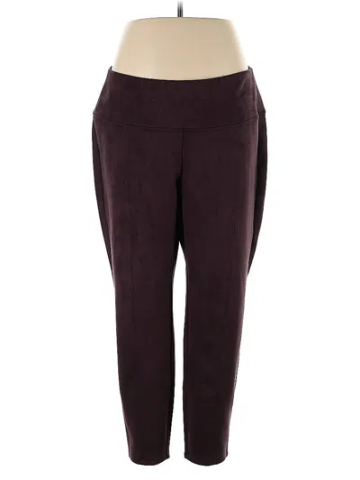 Pre-owned Jjill Active Pants In Burgundy