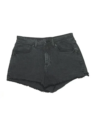 Pre-owned Good American Denim Shorts In Black