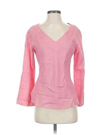 Pre-owned Ann Taylor 3/4 Sleeve T-shirt In Pink