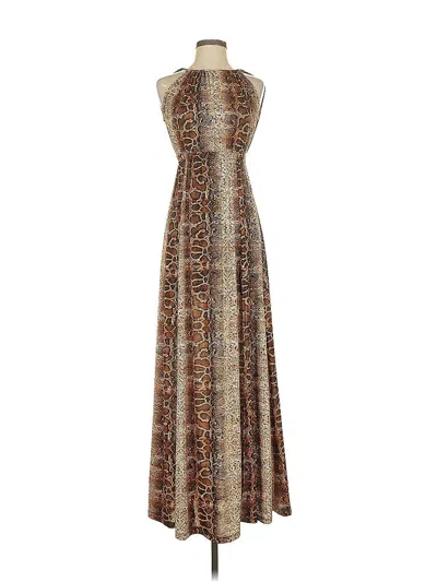 Pre-owned Veronica M Casual Dress In Brown
