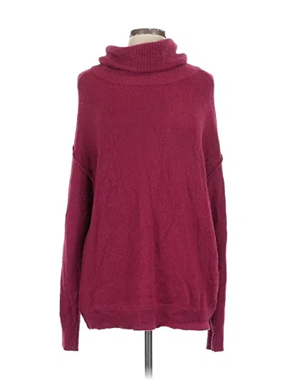 Pre-owned Caslon Turtleneck Sweater In Burgundy