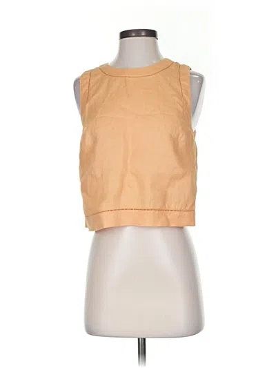 Pre-owned Little Moon Sleeveless Blouse In Brown