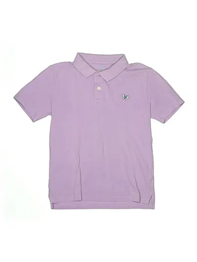 Pre-owned Crewcuts Kids' Short Sleeve Polo Shirt In Purple