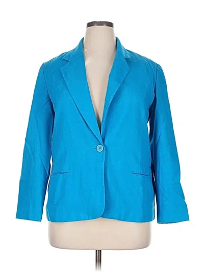 Pre-owned Leslie Fay Blazer Jacket In Blue