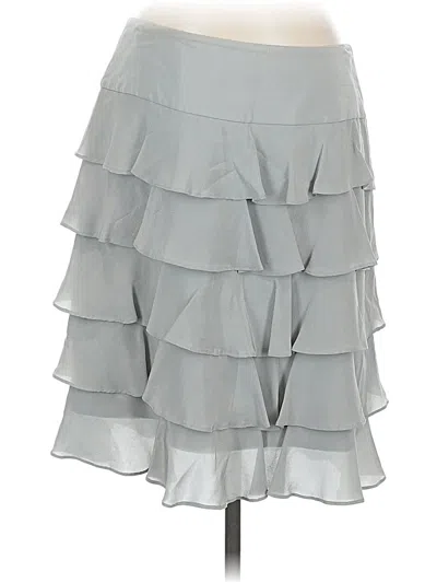 Pre-owned Talbots Silk Skirt In Gray