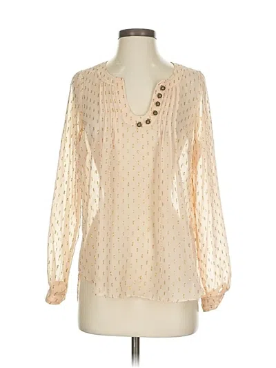 Pre-owned Tracy Reese Long Sleeve Blouse In White