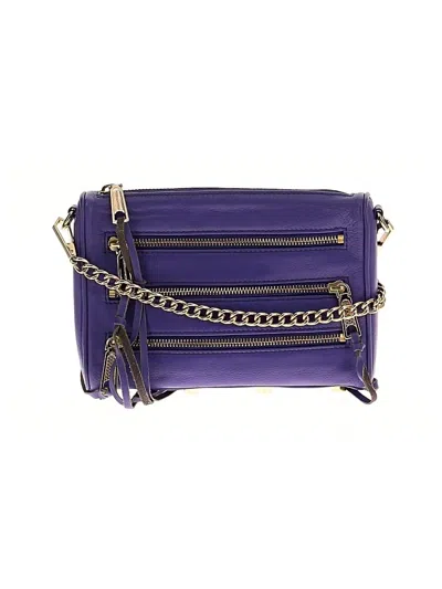 Pre-owned Rebecca Minkoff Leather Crossbody Bag In Purple