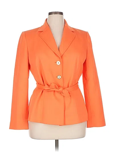 Pre-owned Tahari By Asl Blazer Jacket In Orange