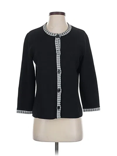 Pre-owned Jones New York Collection Cardigan Sweater In Black