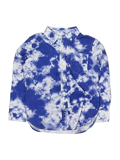 Pre-owned Gap Kids' Long Sleeve Button Down Shirt In Blue