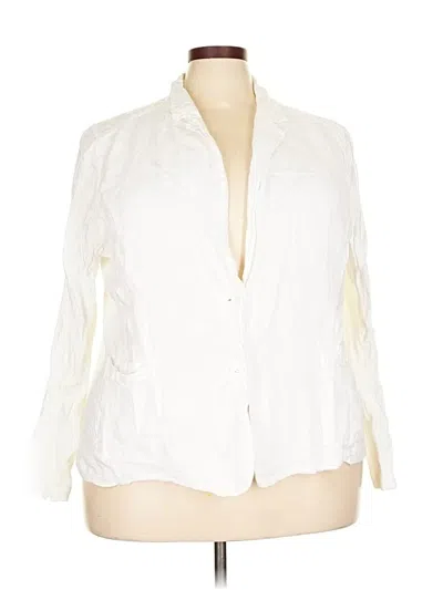 Pre-owned Eileen Fisher Jacket In White