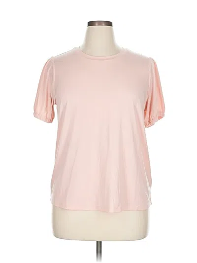 Pre-owned Michael Michael Kors Short Sleeve Top Pink Cold Shoulder Neckline Tops