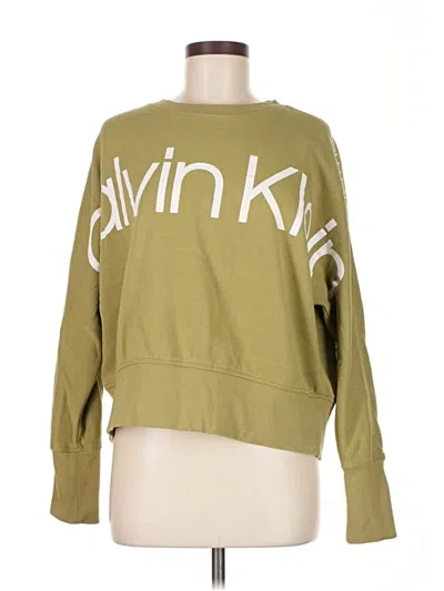 Pre-owned Calvin Klein Performance Sweatshirt In Green