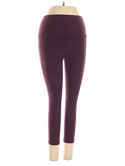Pre-owned Athleta Active Pants In Burgundy