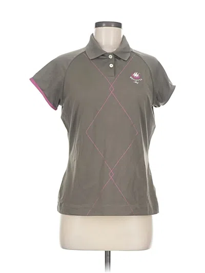 Pre-owned Nike Short Sleeve Polo Shirt In Gray