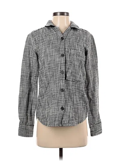 Pre-owned Abercrombie & Fitch Long Sleeve Button Down Shirt In Gray