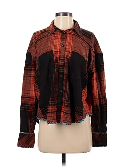 Pre-owned Bdg Long Sleeve Blouse In Red