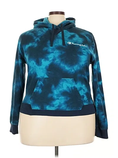 Pre-owned Champion Pullover Hoodie In Blue