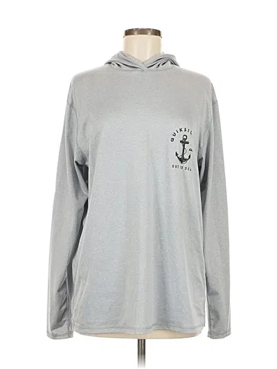 Pre-owned Quiksilver Pullover Hoodie In Silver