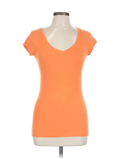 Pre-owned Zenana Outfitters Short Sleeve Top Orange Scoop Neck Tops