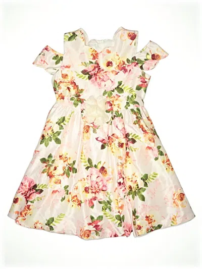 Pre-owned Bonnie Jean Kids' Dress In White