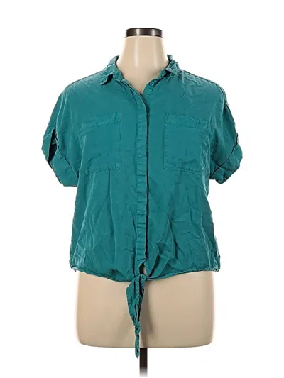 Pre-owned Velvet Heart Short Sleeve Button Down Shirt In Blue