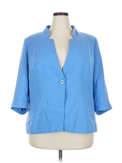 Pre-owned Jessica London Blazer Jacket In Blue