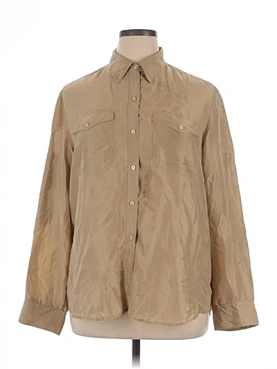 Pre-owned Polo Ralph Lauren Long Sleeve Button Down Shirt In Brown