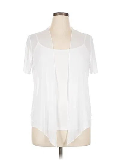 Pre-owned Unbranded Short Sleeve Blouse In White