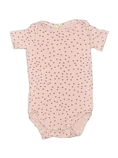 Pre-owned Kate Quinn Organics Kids' Short Sleeve Onesie In Pink
