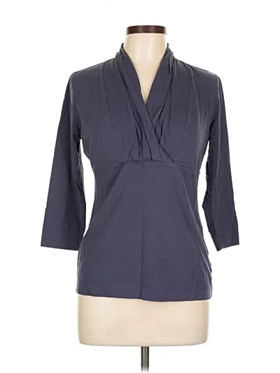 Pre-owned Banana Republic Factory Store 3/4 Sleeve Blouse In Gray