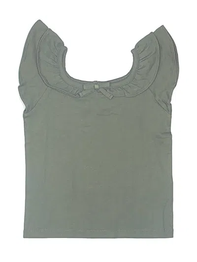 Pre-owned Janie And Jack Kids' Sleeveless Top Green Sweetheart Neckline Tops
