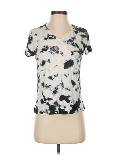 Pre-owned Goldie Short Sleeve Top Gray V Neck Tops