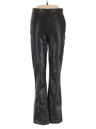 Pre-owned Zara Faux Leather Pants In Black
