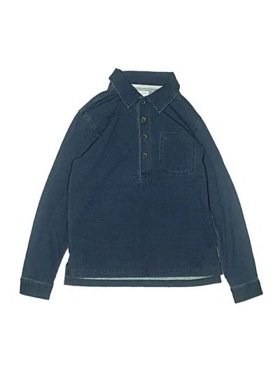 Pre-owned Gymboree Kids' Long Sleeve Top Blue Collared Neckline Tops